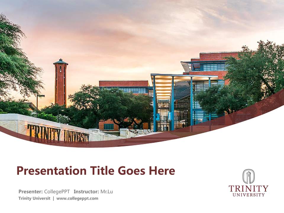 Trinity Universit Course/Courseware Creation PPT Template4:3 ratio PPT effect preview image5