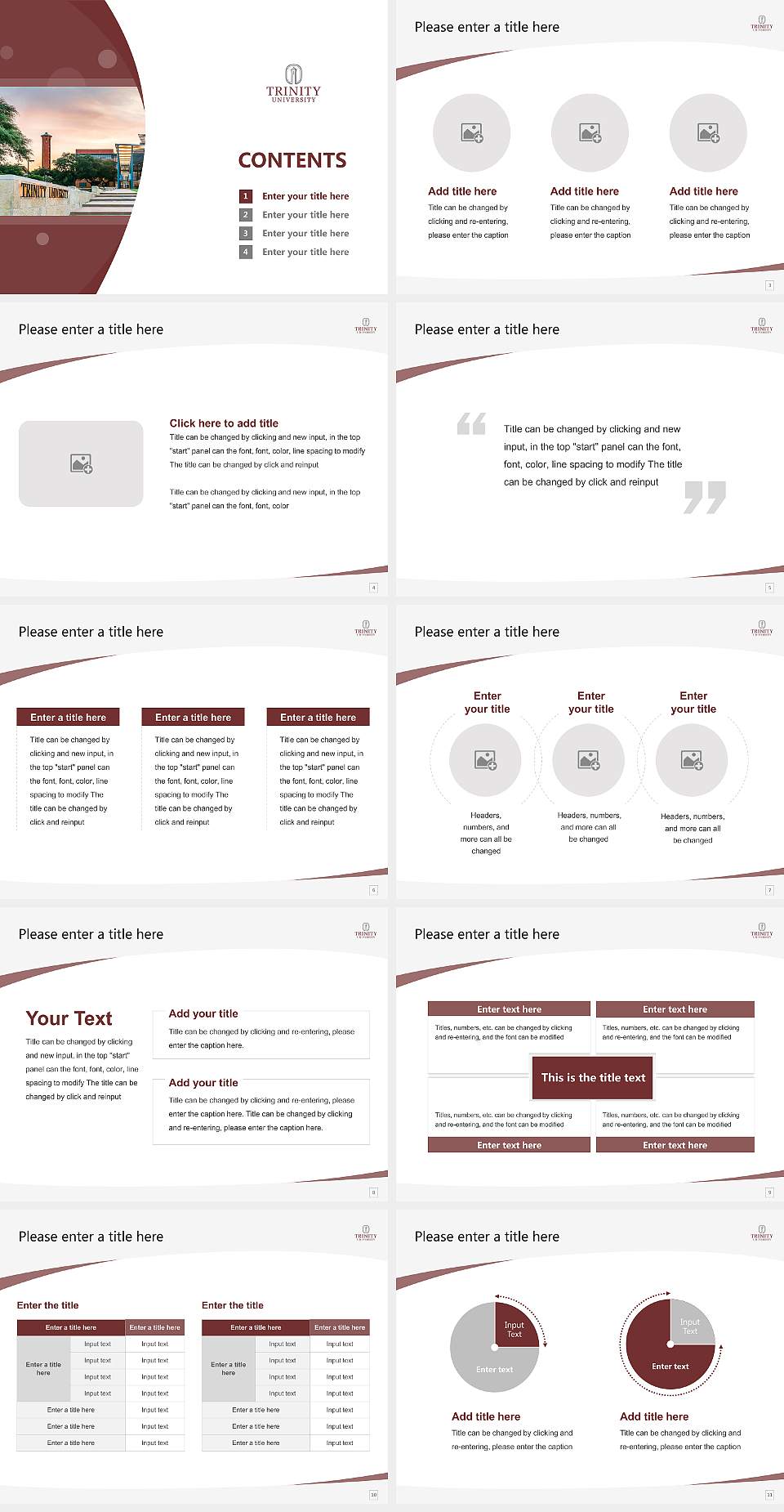 Trinity Universit Course/Courseware Creation PPT Template4:3 ratio PPT effect preview image2