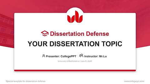 University of Bedfordshire Graduation Thesis Defense PPT Template