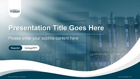 Plymouth Marjon University Lecture Sharing and Networking Event PPT Template