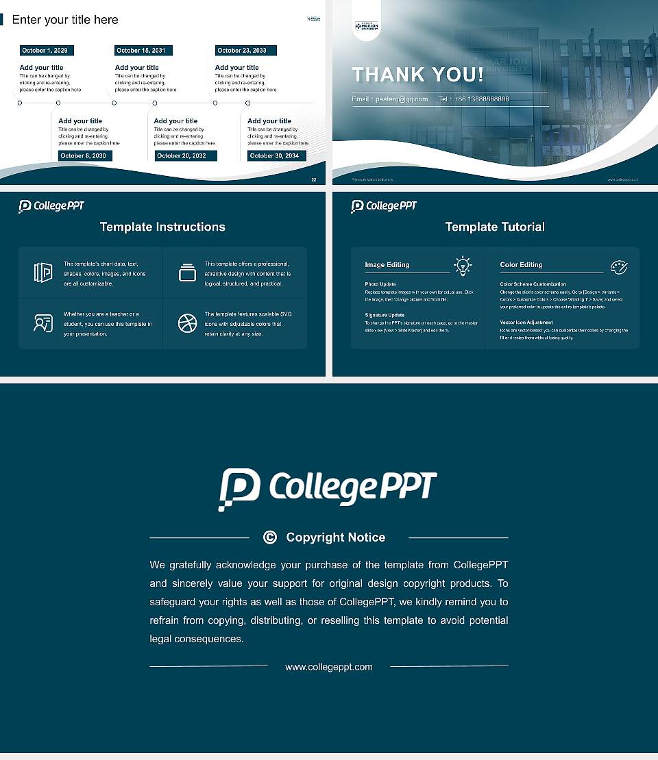 Plymouth Marjon University Lecture Sharing and Networking Event PPT Template16:9 ratio PPT effect preview image4