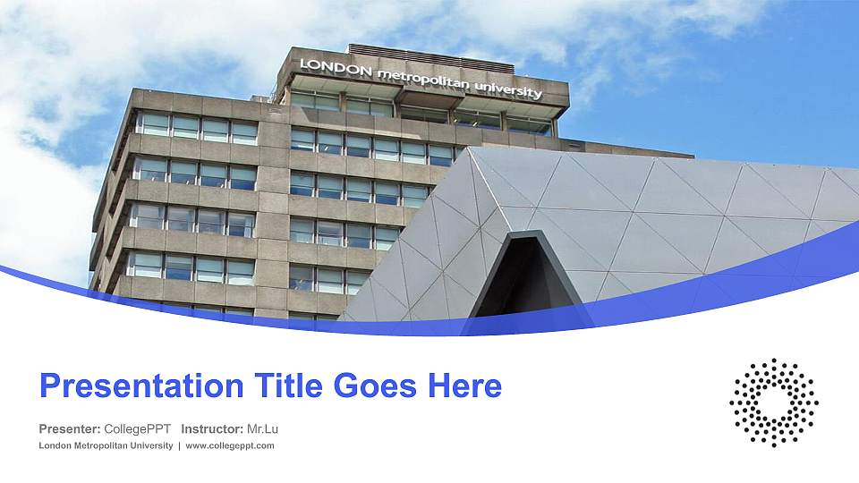 London Metropolitan University Course/Courseware Creation PPT Template16:9 ratio PPT effect preview image