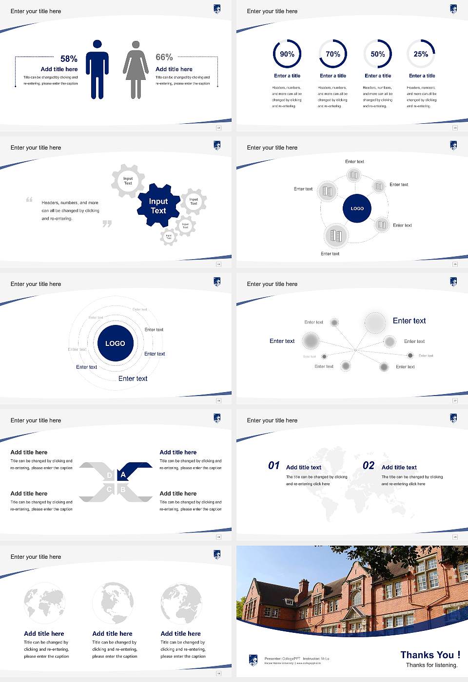 Harper Adams University Course/Courseware Creation PPT Template16:9 ratio PPT effect preview image4
