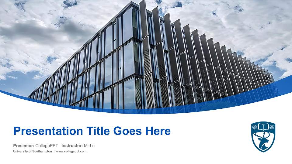 University of Southampton Course/Courseware Creation PPT Template16:9 ratio PPT effect preview image