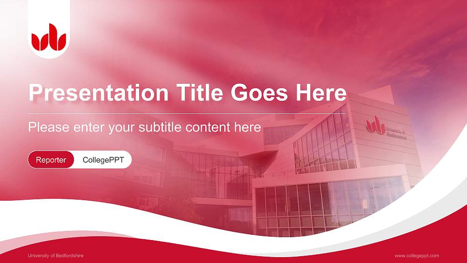 University of Bedfordshire Lecture Sharing and Networking Event PPT Template16:9 ratio PPT effect preview image