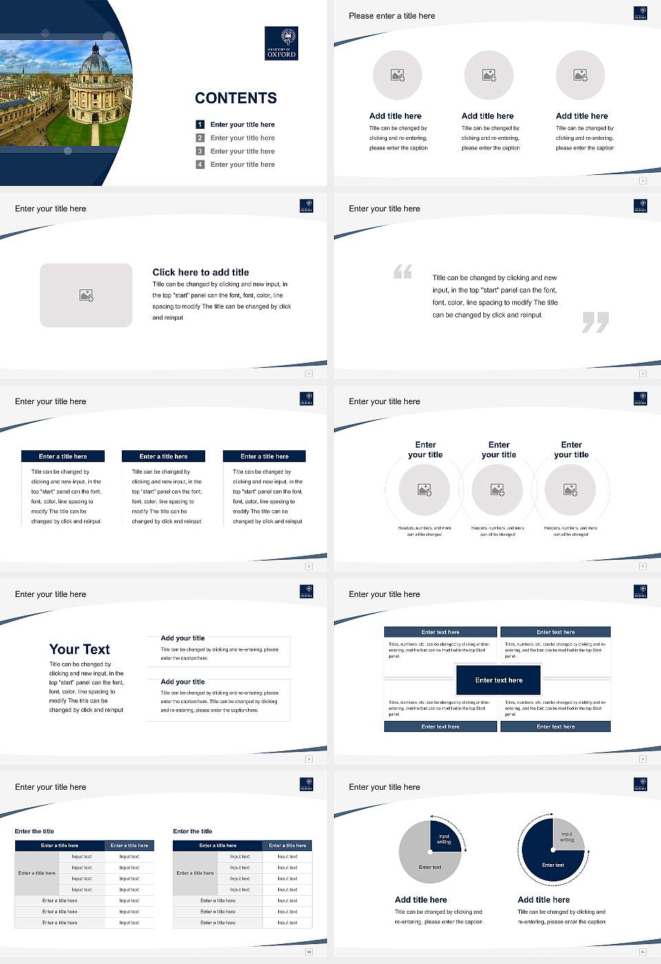 University of Oxford Course/Courseware Creation PPT Template16:9 ratio PPT effect preview image2