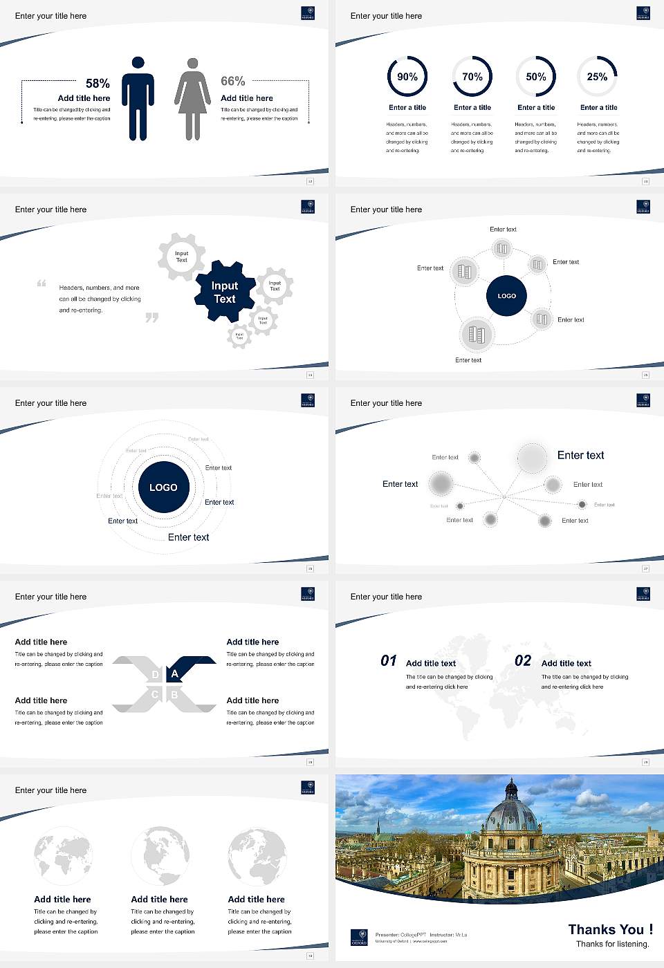 University of Oxford Course/Courseware Creation PPT Template16:9 ratio PPT effect preview image4