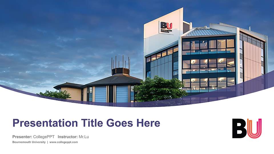 Bournemouth University Course/Courseware Creation PPT Template16:9 ratio PPT effect preview image