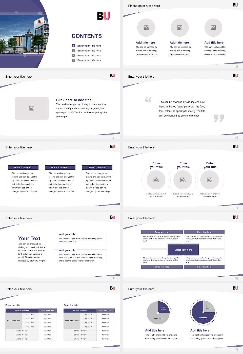 Bournemouth University Course/Courseware Creation PPT Template16:9 ratio PPT effect preview image2