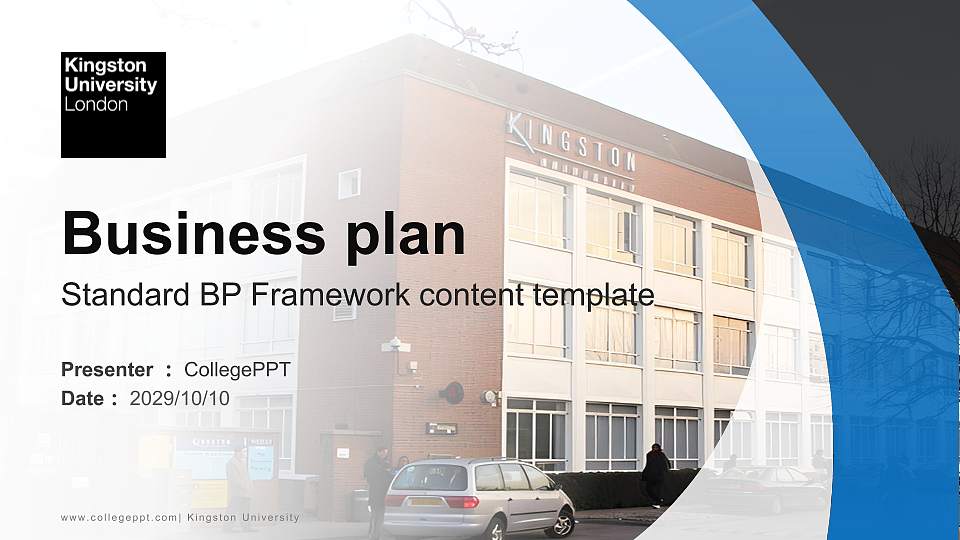Kingston University Competition/Entrepreneurship Contest PPT Template16:9 ratio PPT effect preview image