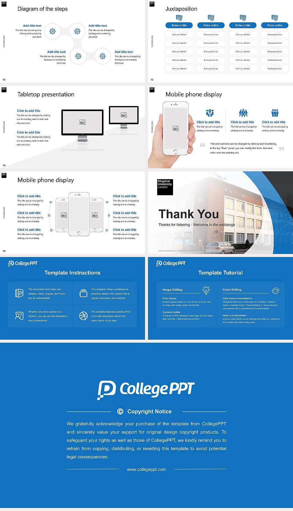 Kingston University Competition/Entrepreneurship Contest PPT Template16:9 ratio PPT effect preview image9