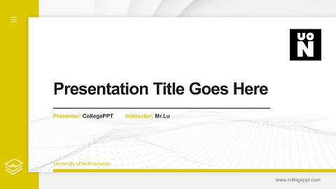 University of Northampton Thesis Proposal/Graduation Defense PPT Template