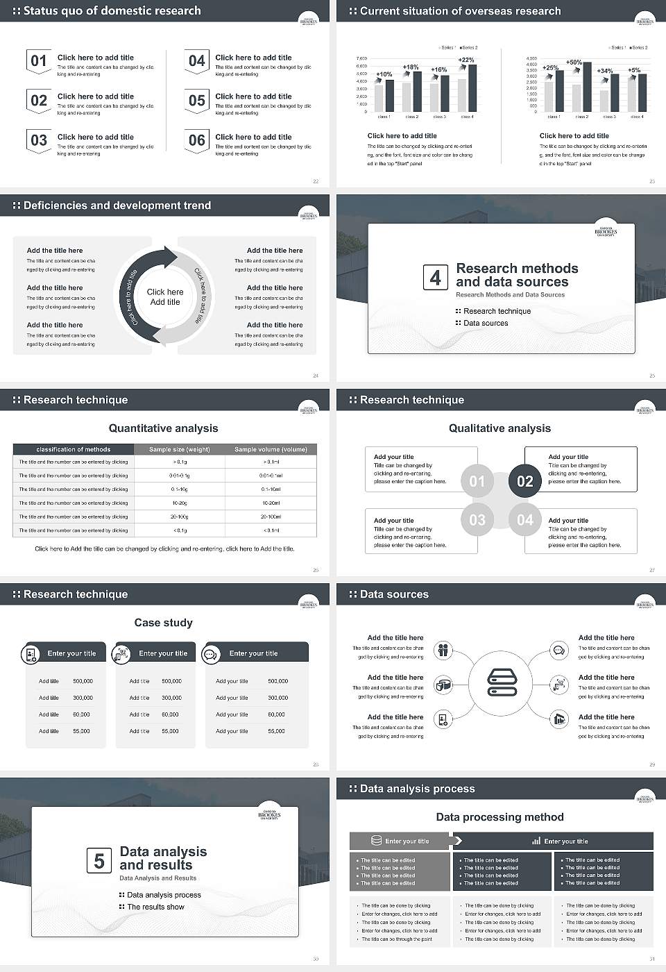 Oxford Brookes University Graduation Thesis Defense PPT Template16:9 ratio PPT effect preview image4