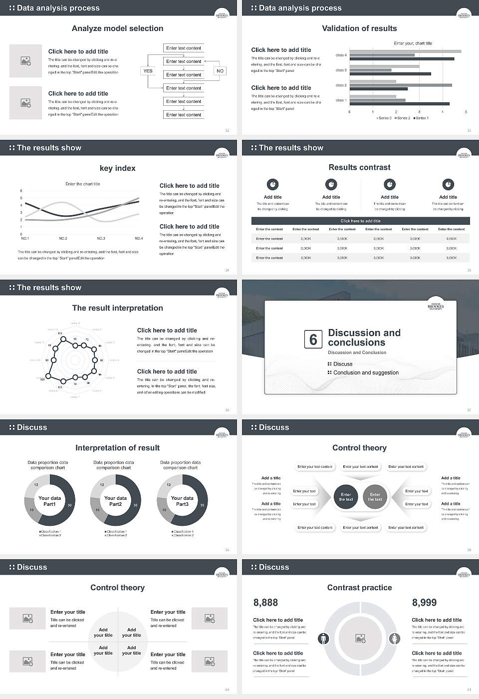 Oxford Brookes University Graduation Thesis Defense PPT Template16:9 ratio PPT effect preview image5