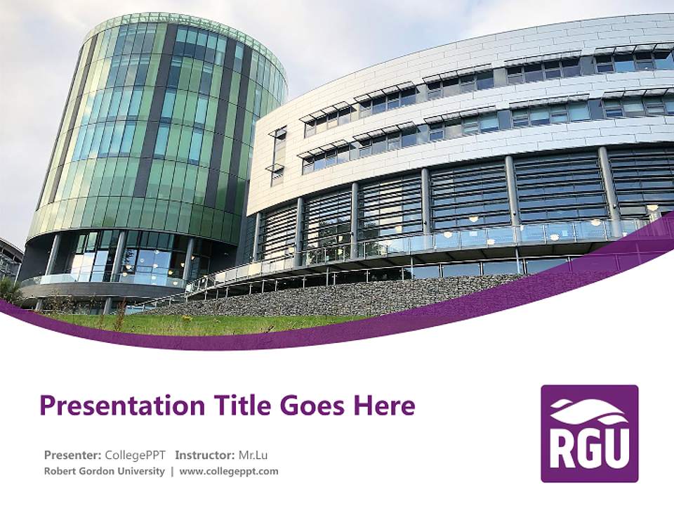 Robert Gordon University Course/Courseware Creation PPT Template4:3 ratio PPT effect preview image5