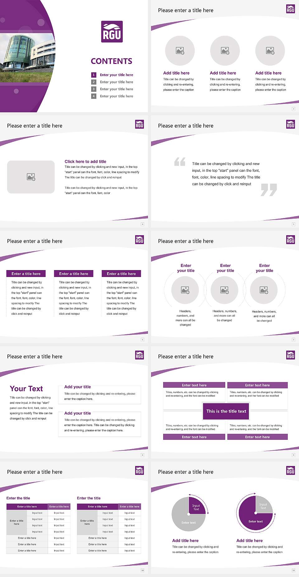 Robert Gordon University Course/Courseware Creation PPT Template4:3 ratio PPT effect preview image2