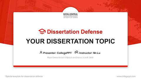 Royal Central School of Speech and Drama Graduation Thesis Defense PPT Template