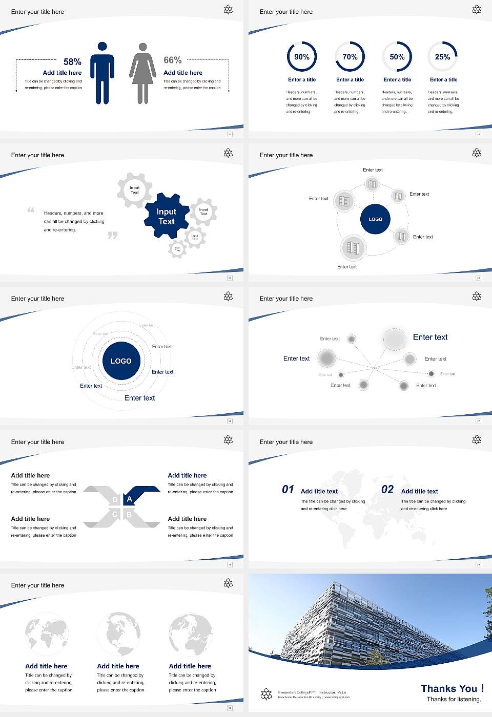Manchester Metropolitan University Course/Courseware Creation PPT Template16:9 ratio PPT effect preview image4