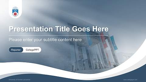 University of Central Lancashire Lecture Sharing and Networking Event PPT Template