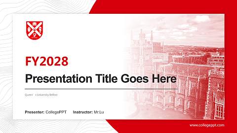Queen’s University Belfast Academic Presentation/Research Findings Report PPT Template