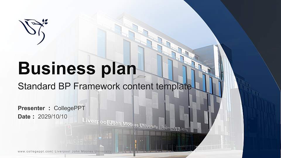 Liverpool John Moores University Competition/Entrepreneurship Contest PPT Template16:9 ratio PPT effect preview image