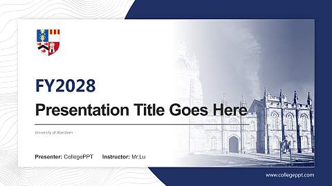University of Aberdeen Academic Presentation/Research Findings Report PPT Template