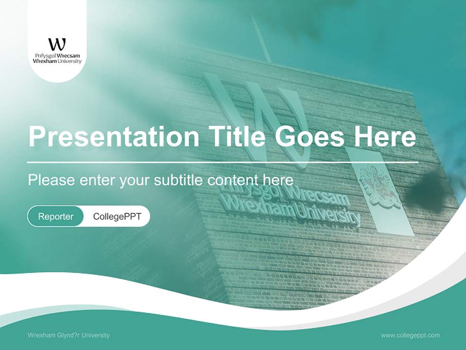 Wrexham Glynd?r University Lecture Sharing and Networking Event PPT Template4:3 ratio PPT effect preview image4