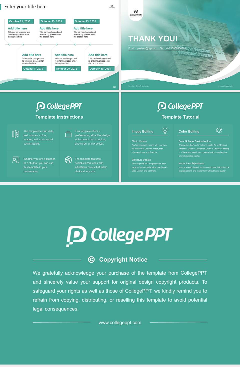 Wrexham Glynd?r University Lecture Sharing and Networking Event PPT Template4:3 ratio PPT effect preview image4