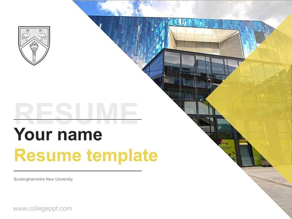 Buckinghamshire New University Resume PPT Template4:3 ratio PPT effect preview image5