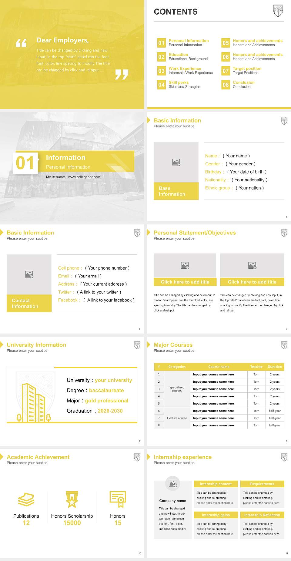 Buckinghamshire New University Resume PPT Template4:3 ratio PPT effect preview image2