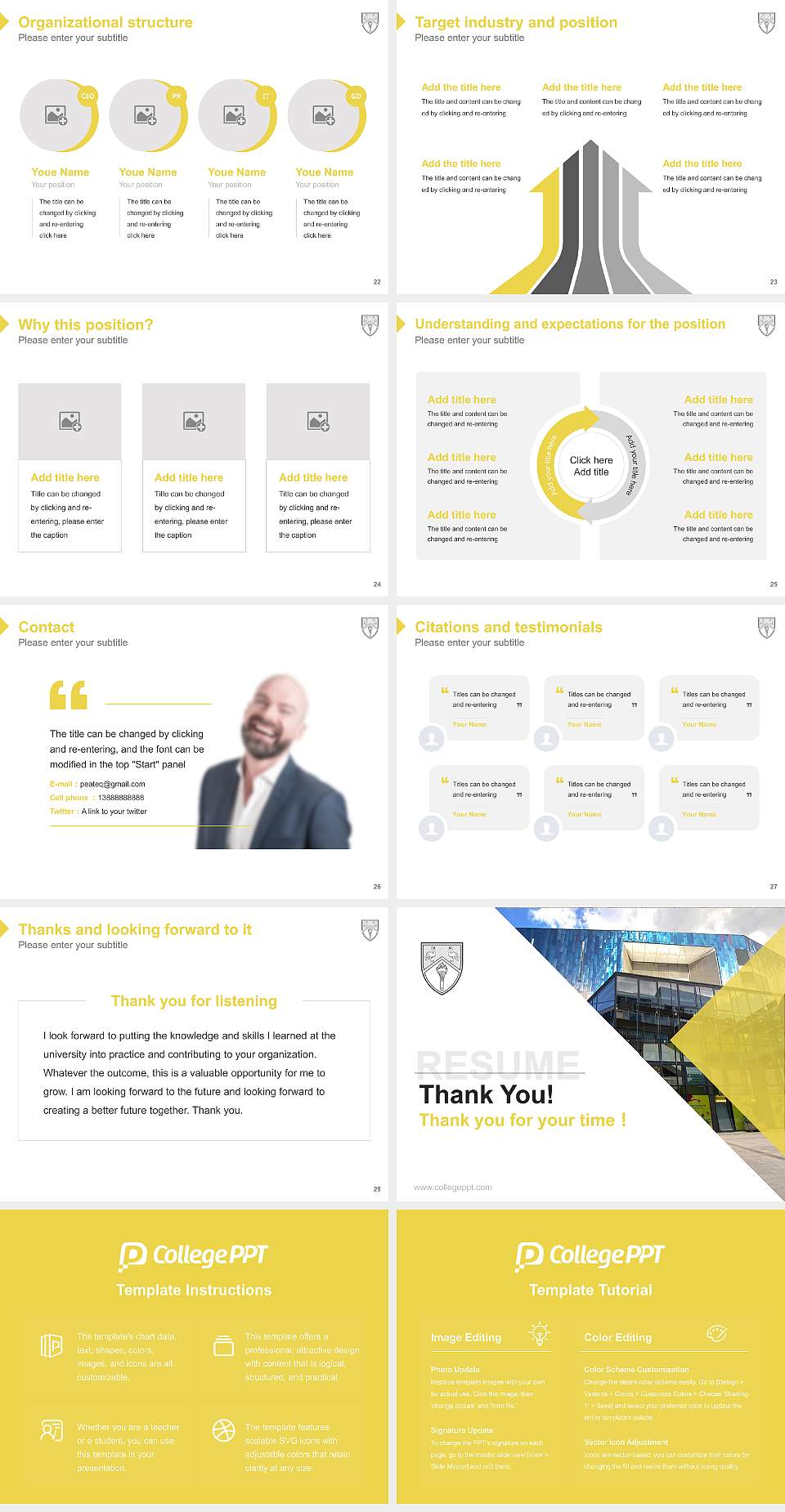 Buckinghamshire New University Resume PPT Template4:3 ratio PPT effect preview image4