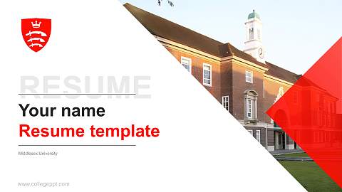 Middlesex University Resume PPT Template