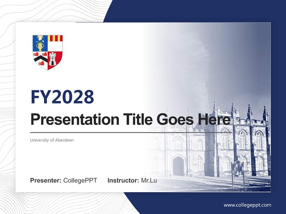 University of Aberdeen Academic Presentation/Research Findings Report PPT Template4:3 ratio PPT effect preview image5