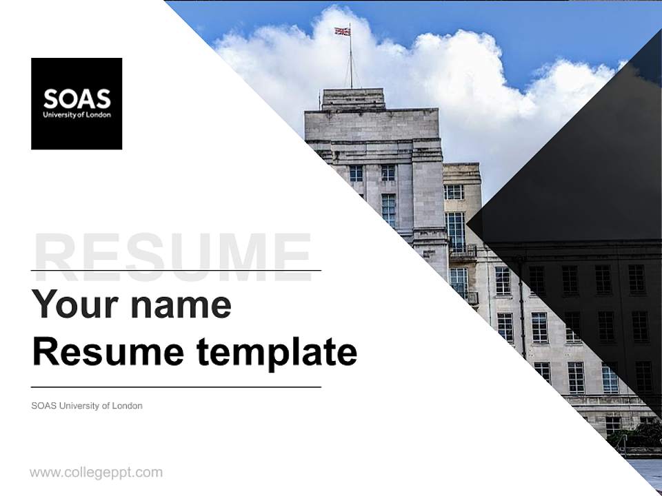 SOAS University of London Resume PPT Template4:3 ratio PPT effect preview image5