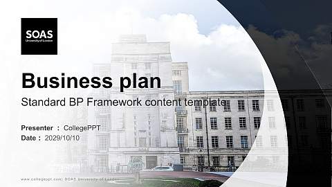 SOAS University of London Competition/Entrepreneurship Contest PPT Template