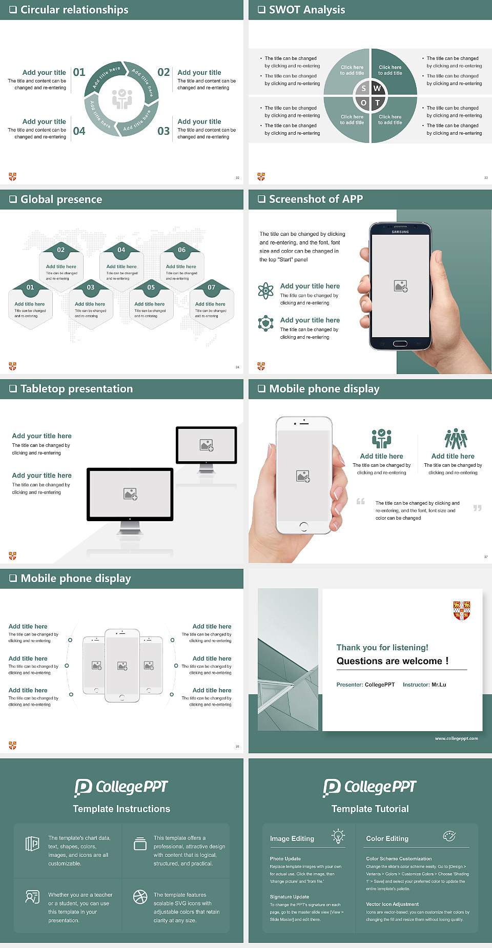 University of Cambridge General Purpose PPT Template4:3 ratio PPT effect preview image5