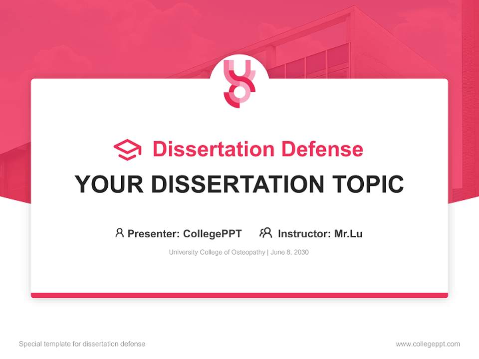 University College of Osteopathy Graduation Thesis Defense PPT Template4:3 ratio PPT effect preview image7