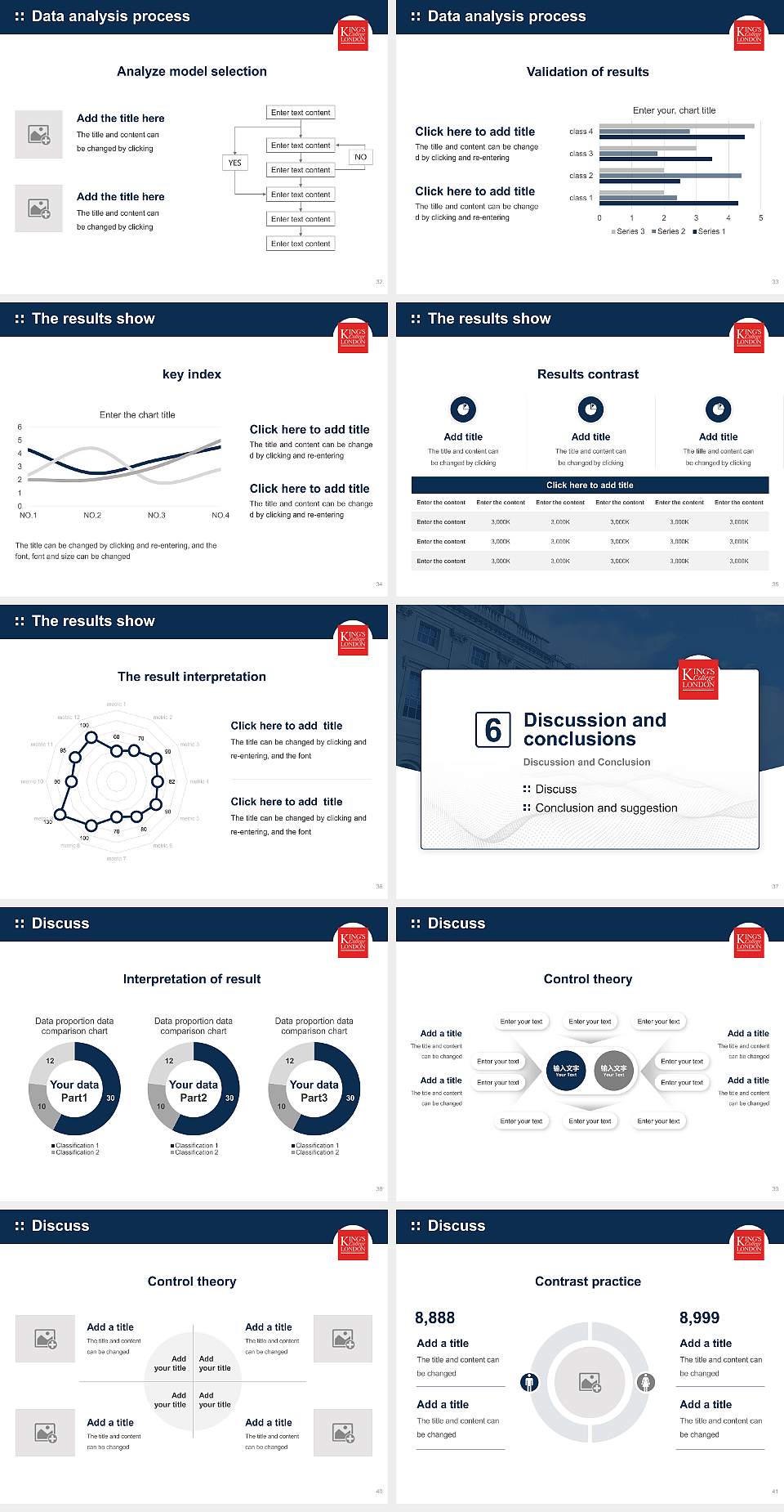 King’s College London Graduation Thesis Defense PPT Template4:3 ratio PPT effect preview image5