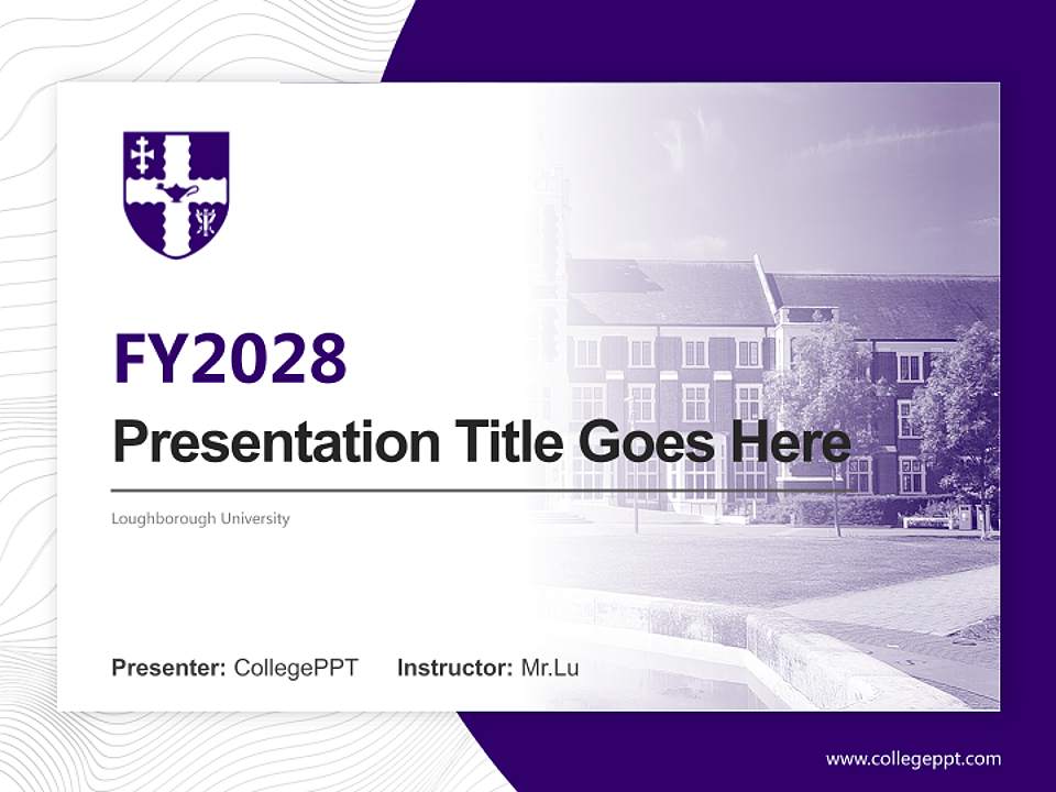 Loughborough University Academic Presentation/Research Findings Report PPT Template4:3 ratio PPT effect preview image5