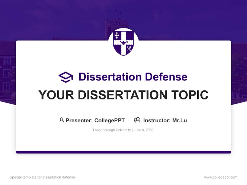 Loughborough University Graduation Thesis Defense PPT Template4:3 ratio PPT effect preview image7