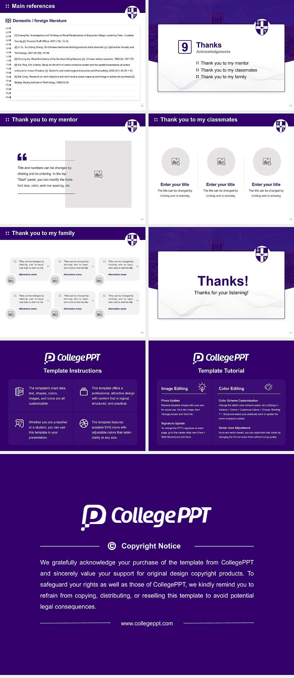 Loughborough University Graduation Thesis Defense PPT Template4:3 ratio PPT effect preview image7
