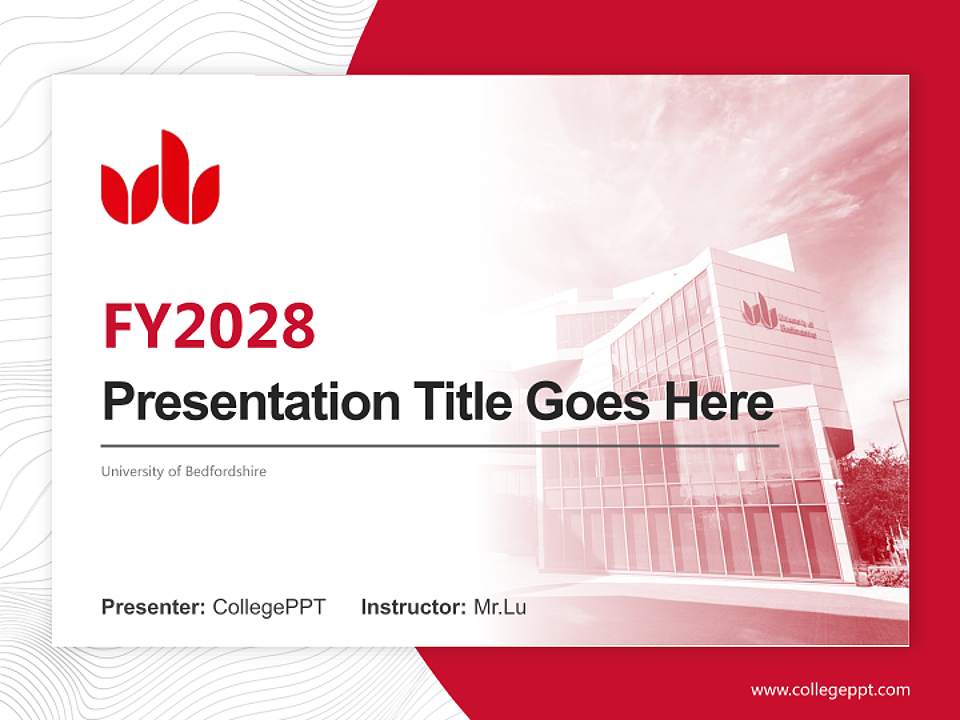 University of Bedfordshire Academic Presentation/Research Findings Report PPT Template4:3 ratio PPT effect preview image5