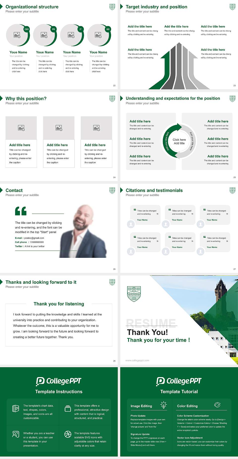 University of Stirling Resume PPT Template4:3 ratio PPT effect preview image4