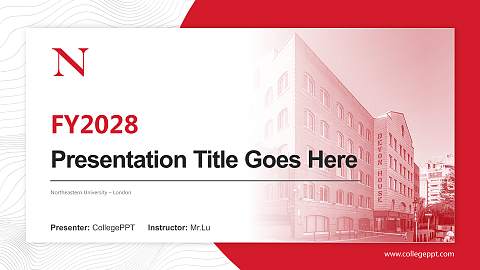 Northeastern University – London Academic Presentation/Research Findings Report PPT Template