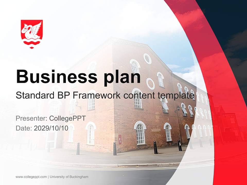 University of Buckingham Competition/Entrepreneurship Contest PPT Template4:3 ratio PPT effect preview image9