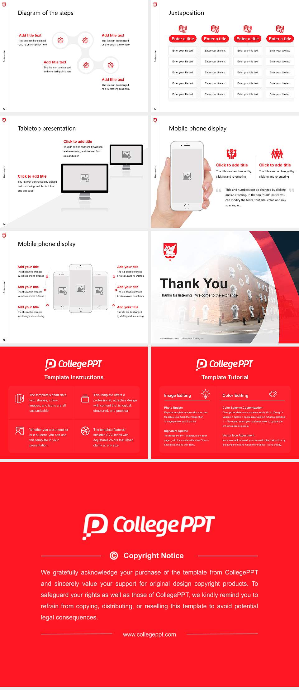 University of Buckingham Competition/Entrepreneurship Contest PPT Template4:3 ratio PPT effect preview image9