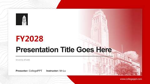 University of Leeds Academic Presentation/Research Findings Report PPT Template