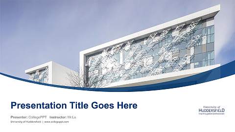 University of Huddersfield Course/Courseware Creation PPT Template