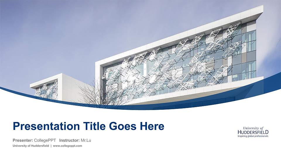 University of Huddersfield Course/Courseware Creation PPT Template16:9 ratio PPT effect preview image