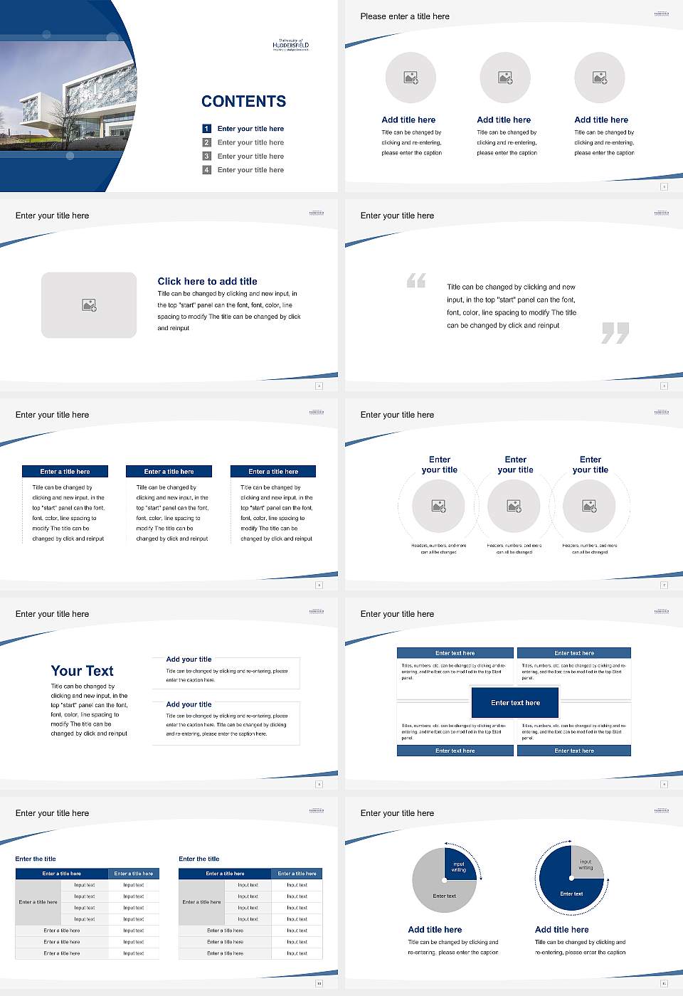 University of Huddersfield Course/Courseware Creation PPT Template16:9 ratio PPT effect preview image2
